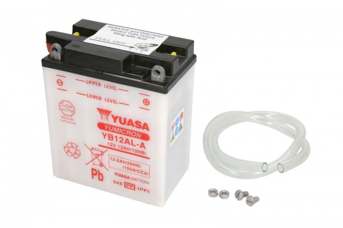 Baterie moto Acid cu intretinere YUASA 12V 12Ah 150A R+ 134x80x160 Incarcare uscata fara acid