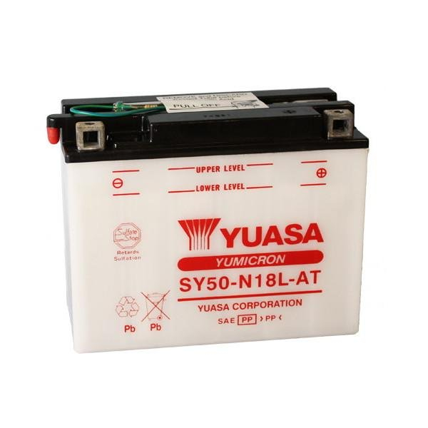Baterie moto Acid cu intretinere YUASA 12V 20Ah 240A R+ aerisire stanga 205x90x162 Incarcare uscata fara acid