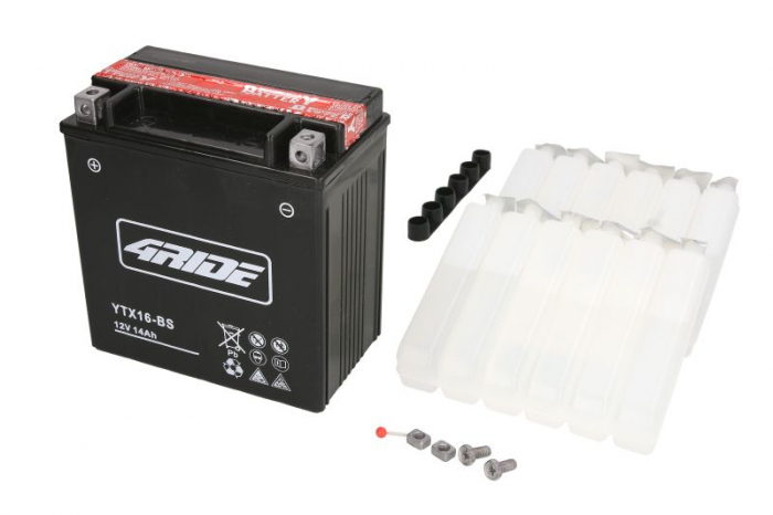 Baterie moto AGM fara intretinere 4 RIDE 12V 14Ah 230A L+ 150x87x161 Incarcare uscata cu acid