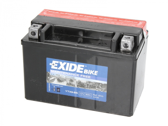 Baterie moto AGM fara intretinere EXIDE 12V 8Ah 120A L+ 150x87x105 Incarcare uscata cu acid