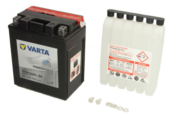 Baterie moto AGM/fara intretinere VARTA 12V 12Ah 210A R+ 134x89x164 [1]