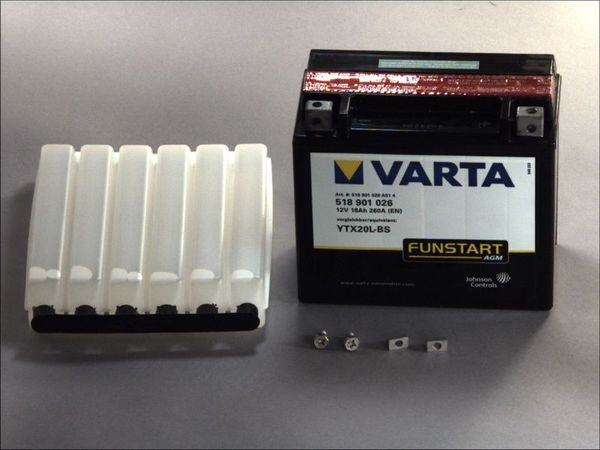 Baterie moto AGM/fara intretinere VARTA 12V 18Ah 250A R+ 177x88x156 Incarcare uscata cu acid  [1]