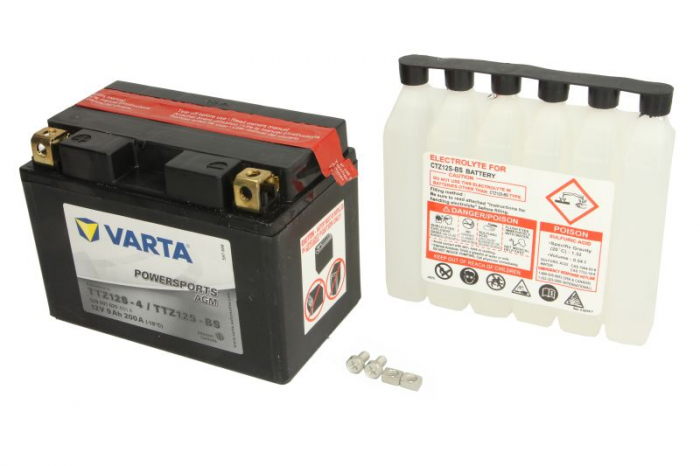 Baterie moto AGM/fara intretinere VARTA 12V 9Ah 200A L+ 150x87x110 Incarcare uscata cu acid  [1]