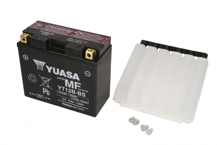 Baterie moto AGM fara intretinere YUASA 12V 10Ah 210A L+ 150x69x130 Incarcare uscata cu acid