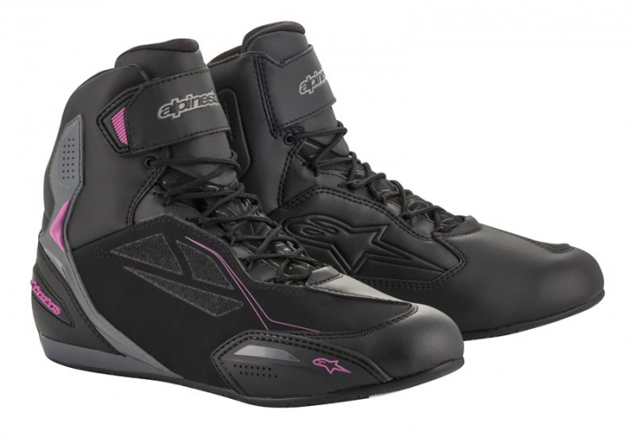 Bocanci piele touring STELLA FASTER-3 DRYSTAR ALPINESTARS culoare negru dark gri fuchsia marime 5 5