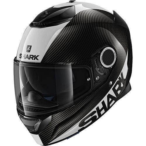 Casca inchisa SHARK SPARTAN CARBON SKIN culoare alb negru, marimea L