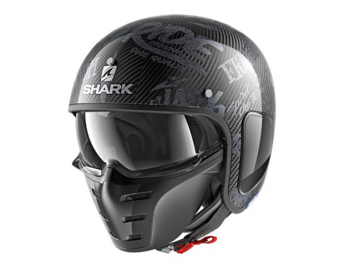 Casca moto scuter SHARK S-DRAK CARBON FREESTYLE CUP culoarea negru gri, marimea L unisex