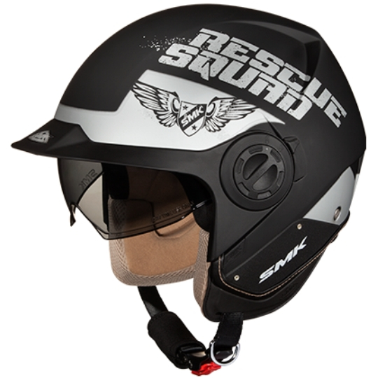 Casca moto scuter SMK DERBY RESCUE MA260 culoarea negru gri mat, marimea L unisex