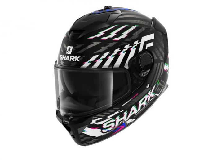 Casca viziera rabatabila SHARK SPARTAN GT E-BRAKE culoare antracit negru alb marime M unisex