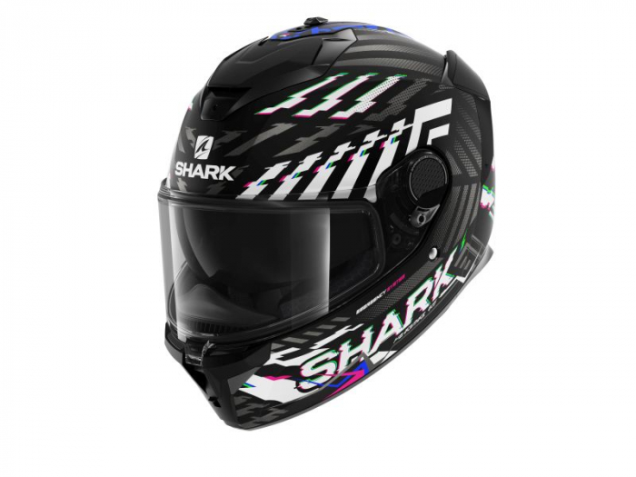 Casca viziera rabatabila SHARK SPARTAN GT E-BRAKE culoare antracit negru alb marime XL unisex