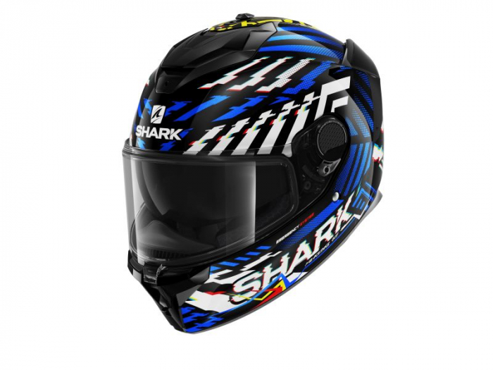 Casca viziera rabatabila SHARK SPARTAN GT E-BRAKE culoare negru albastru alb marime XS unisex