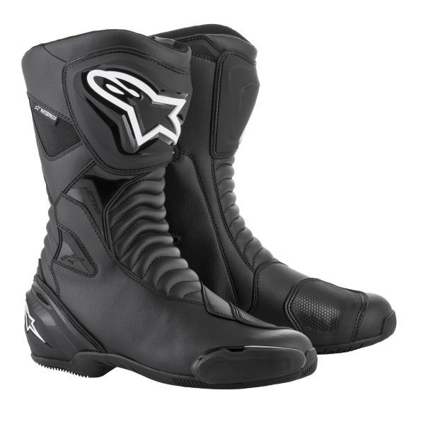 Ghete piele sport SMX S WATERPROOF ALPINESTARS culoare negru, marime 42