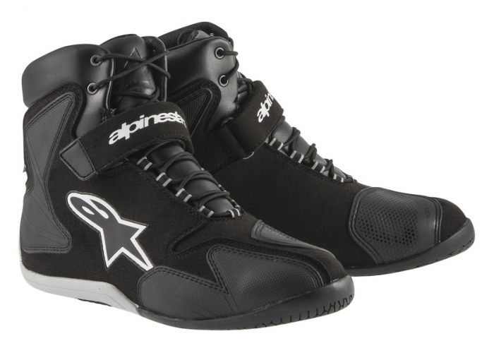 Ghete piele turism FASTBACK ALPINESTARS culoare negru alb, marime 8