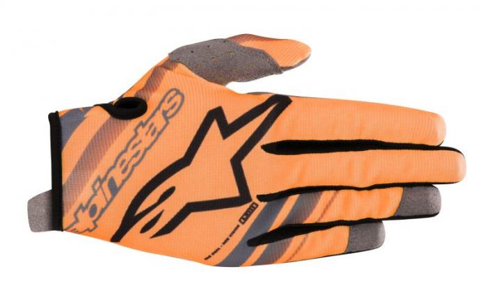 Manusi cross enduro ALPINESTARS MX YOUTH RADAR culoare negru fluorescent portocaliu, marime L