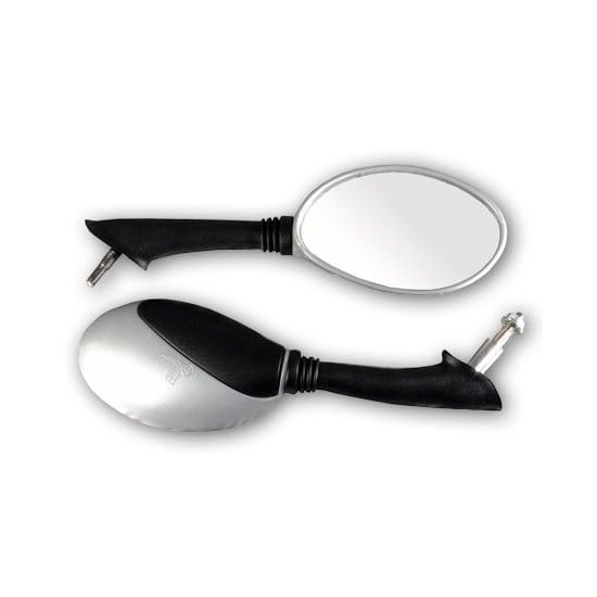 Oglinda stanga, diametru 8mm, partea dreapta, culoare negru white PIAGGIO VESPA ET2, ET4 50 125 150 dupa 1996