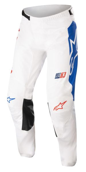 Pantaloni cross enduro ALPINESTARS MX RACER COMPASS culoare albastru fluorescent rosu alb marime 36