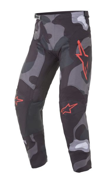 Pantaloni cross enduro ALPINESTARS MX RACER TACTICAL culoare camo fluorescent gri rosu marime 30