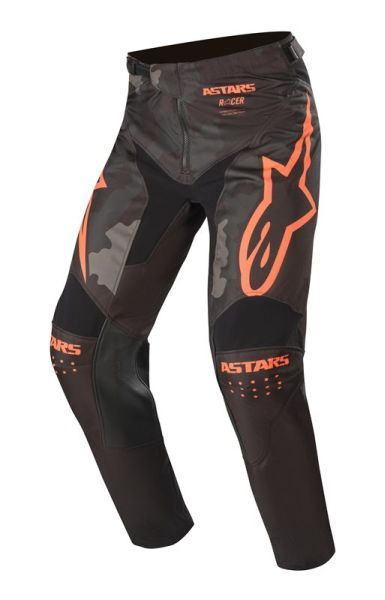 Pantaloni cross enduro ALPINESTARS MX RACER TACTICAL culoare negru camuflaj fluorescent gri portocaliu, marime 34