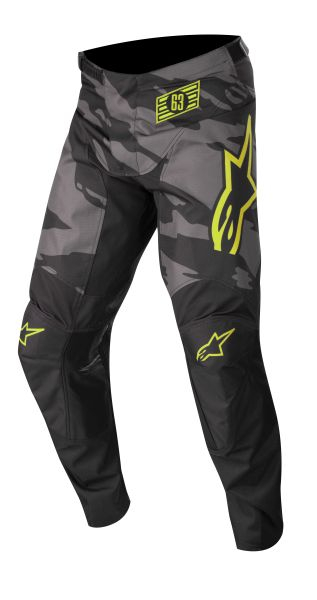 Pantaloni cross enduro ALPINESTARS MX YOUTH RACER TACTICAL culoare negru camo fluorescent gri yellow marime 24