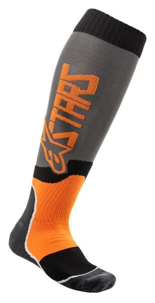 Sosete termo-active ALPINESTARS MX MX PLUS-2 culoare fluorescent gri orange marime S