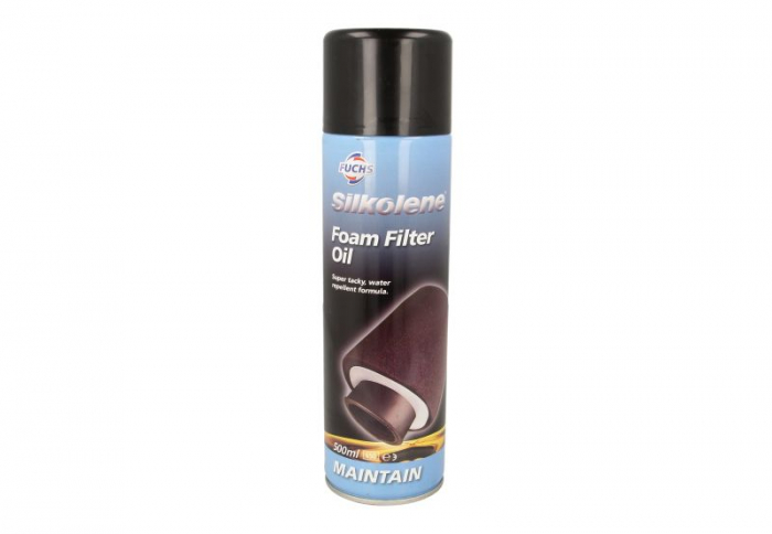 Spray filtru aer si filtru ulei moto SILKOLENE FOAM FILTER OIL 0,5l filtru spuma burete