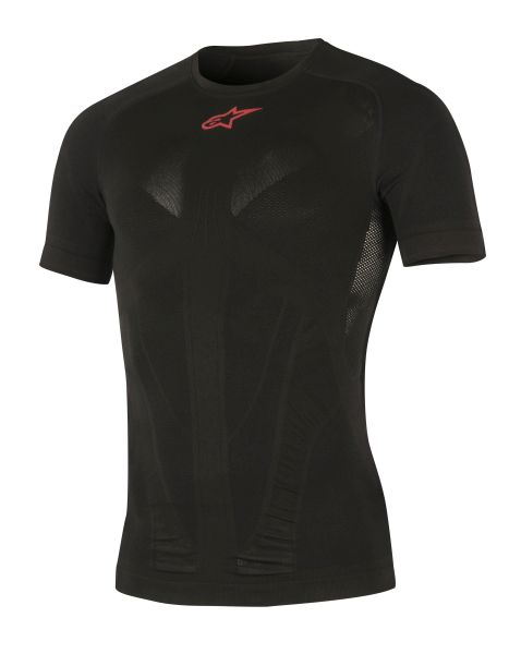 Tricou termoactiv ALPINESTARS MX TECH culoare negru rosu marime S XS (short sleeve)