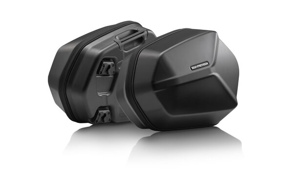 Set genti+suport fixare - Sistem Genti Laterale Sw-Motech Aero ABS 2x25 l. pentru 2x25 l. Kawasaki KLE500 / KLE500 SE (26-) Akrapovik