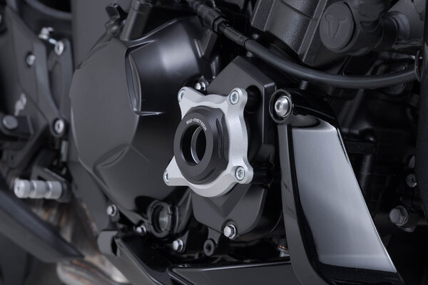 Protectie Capac Motor Negru/Argintiu Kawasaki Z1100 (25-) [2]