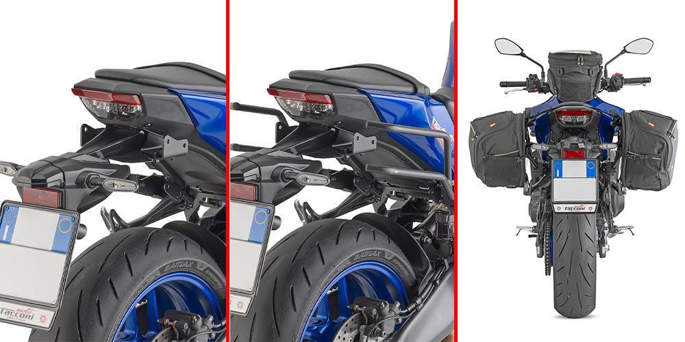 Kit fixare genti laterale Givi soft REMOVE-X cu demontare rapida Yamaha MT-09 [1]