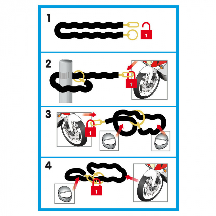 Lant antifurt C-Lock 150R - 150 cm [6]