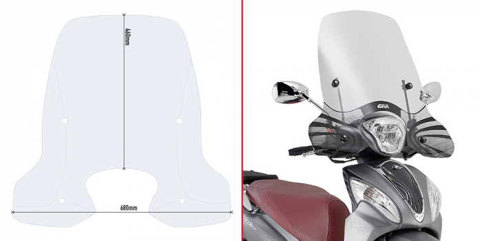 Parbriz Transparent Givi Kymco People One 125-150 (13-) [1]