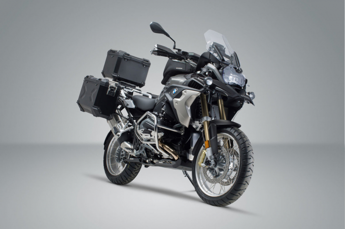 Set 3 cutii Adventure cu sistem fixare Argintiu. BMW R 1200 GS LC (13-). [2]