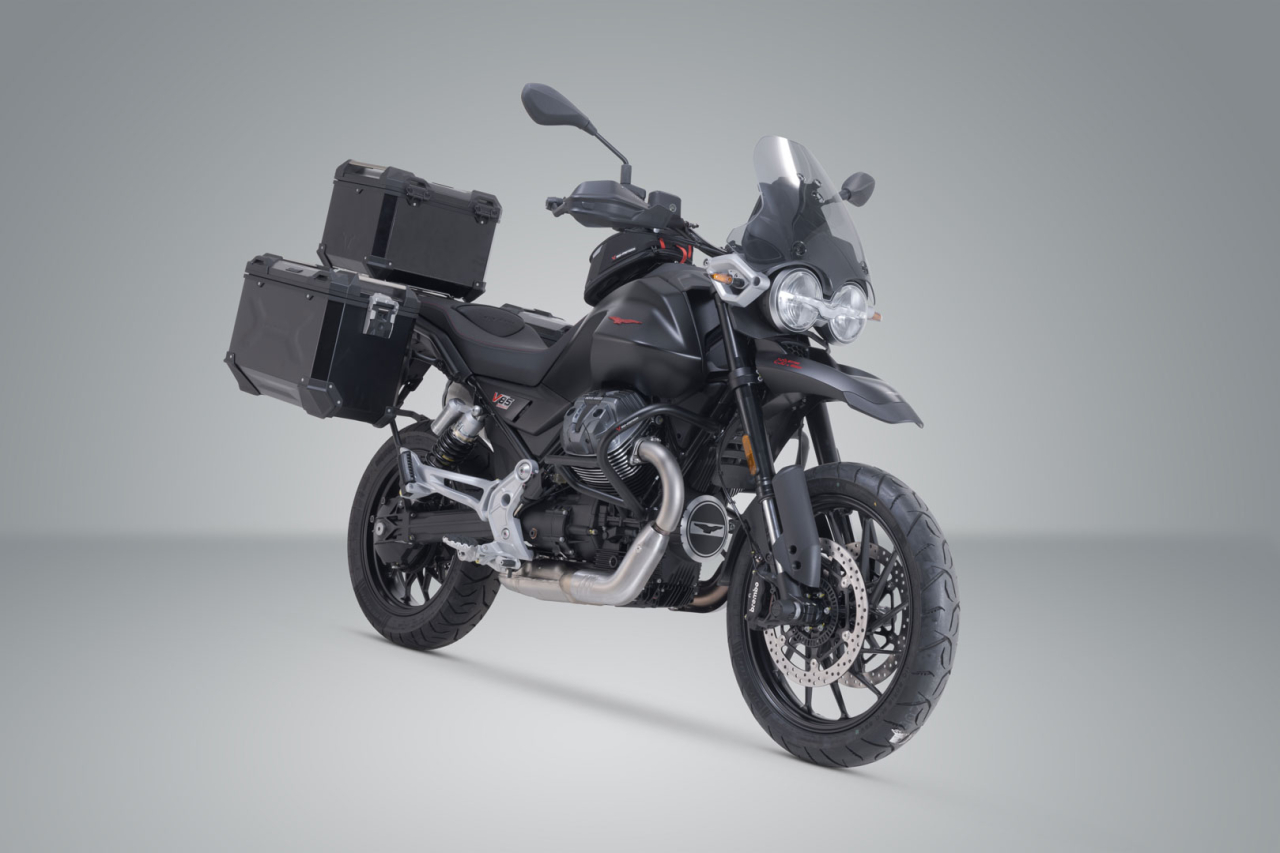 Set 3 cutii TRAX Adventure Sw-motech cu sistem fixare Moto Guzzi V85 Strada (24-) [2]