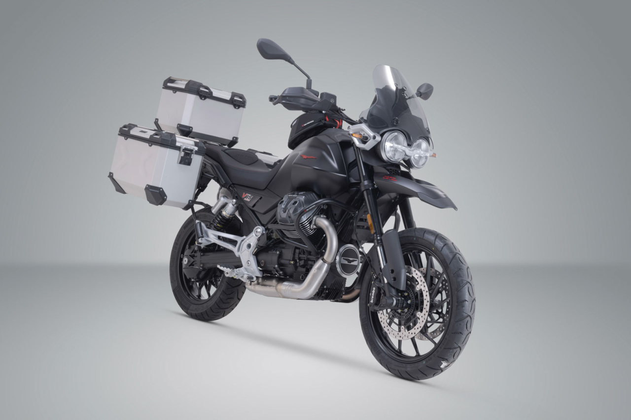 Set 3 cutii TRAX Adventure Sw-motech cu sistem fixare Moto Guzzi V85 Strada (24-) [2]