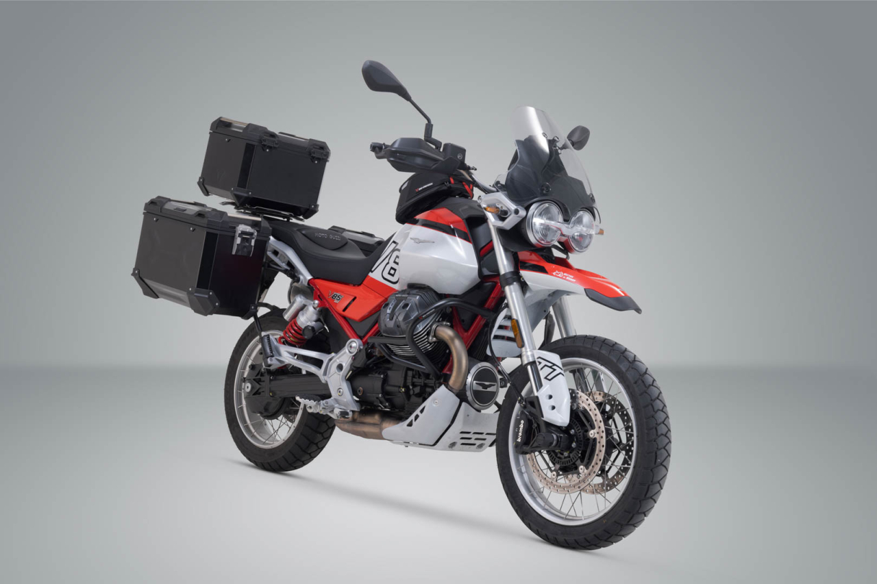 Set 3 cutii TRAX Adventure Sw-motech cu sistem fixare Moto Guzzi V85 TT (24-) [2]