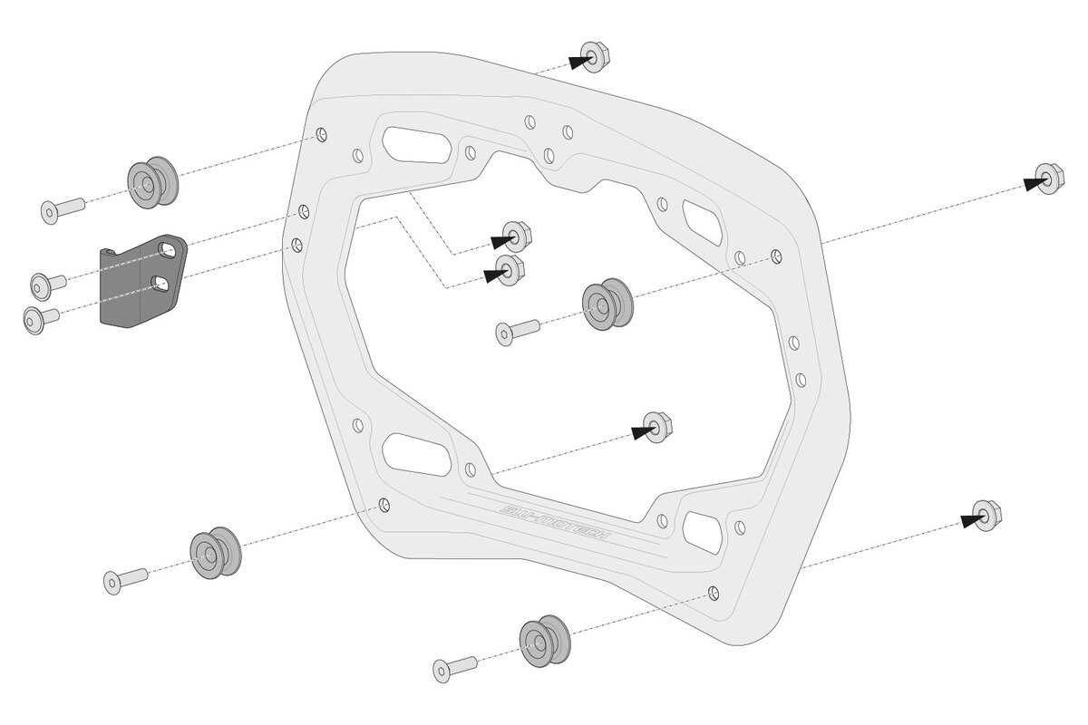 Set 3 cutii TRAX Adventure Sw-motech cu sistem fixare Yamaha MT-07 Tracer (16-) [4]