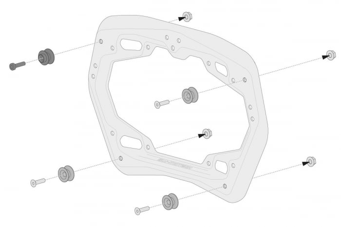 Sistem Genti Laterale Aero ABS 2x25 l. Suzuki DL 650 (17-). [5]