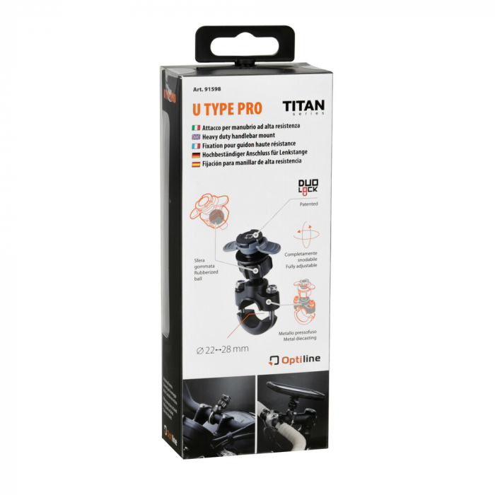 Suport telefon pentru ghidon Heavy Duty Titan U Type Pro [14]