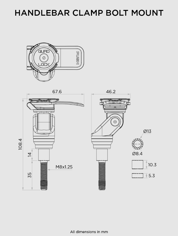 Suport telefon Quad Lock prindere suport ghidon [3]