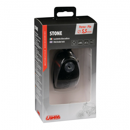 Antifurt blocator disc frana Stone, bolt D5,5 mm - Negru [3]