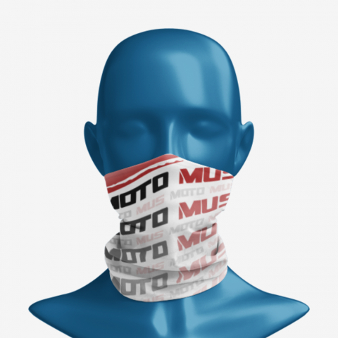 Bandana multifunctionala MOTO MUS - Alb [1]