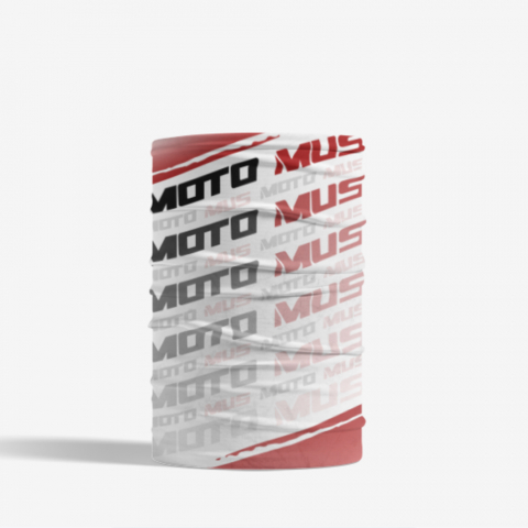 Cadouri pentru Motocicliști - Bandana multifunctionala MOTO MUS - Alb