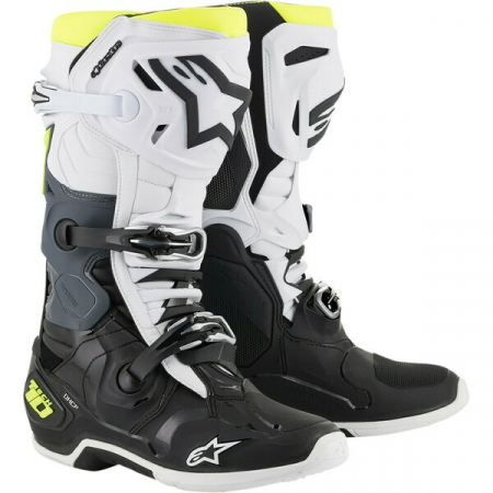 Cizme Off-Road - Cizme cross-enduro Alpinestars TECH 10 BOOT Negru/Alb/Galben Fluo 40.5