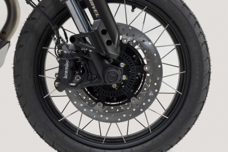 Crash pad ax roata fata Moto Guzzi V85 TT (21-). Sw-Motech [1]