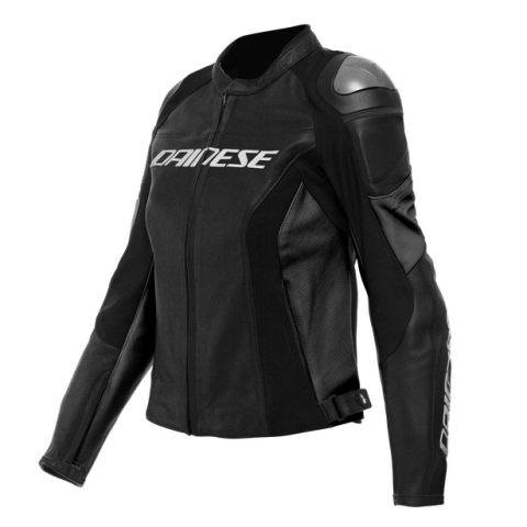 Geci Moto pentru Bărbați & Femei - Geaca dama din piele perforata Dainese Racing 4 Lady