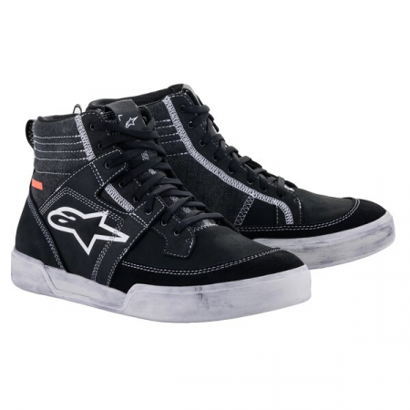 Echipamente Moto - Ghete moto ALPINESTARS AGELESS RIDING SHOES Negru/Alb/Gri 43.5