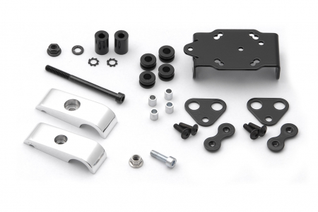 Suport GPS cu clema pentru ghidon 25,4 mm - argintiu [3]