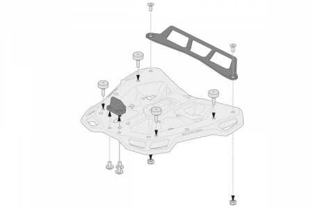 Kit adaptor pentru placa Top Case ADV Top-Rack negru pentru Givi Monolock [2]