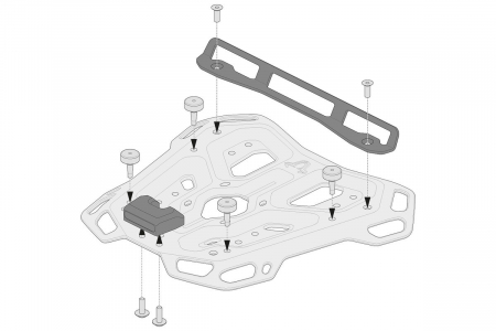 Kit adaptor pentru placa Top Case ADV Top-Rack negru pentru Shad 2. [1]