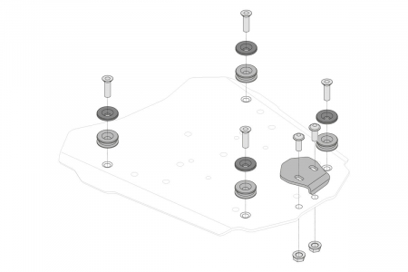 Kit adaptor pentru placa Top Case Steel-Rack pentru Trax top case. [2]